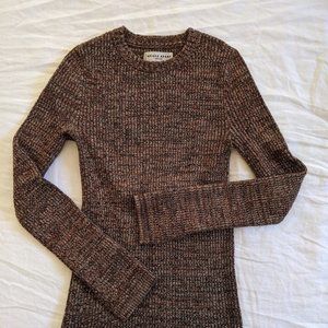 Apeice Apart Otero Ribbed Space Dye Sweater Small